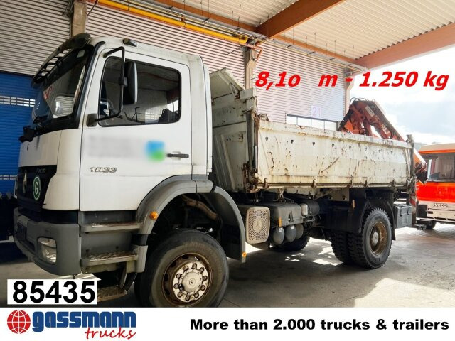 Mercedes-Benz Axor 1833 AK 4x4 mit Heckkran Atlas 105.2-A2L - Tipvogn lastbil, Lastbil med kran: billede 1 Mercedes-Benz Axor 1833 AK 4x4 mit Heckkran Atlas 105.2-A2L - Tipvogn lastbil, Lastbil med kran: billede 1