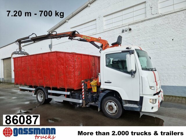 Renault D 180.75 4x2 mit Kran Palfinger PK6001 - Lastbil med lad, Lastbil med kran: billede 1 Renault D 180.75 4x2 mit Kran Palfinger PK6001 - Lastbil med lad, Lastbil med kran: billede 1