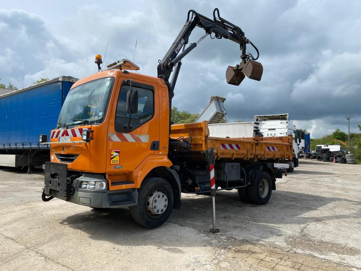 Renault Midlum 180 DCI - Tipvogn lastbil, Lastbil med kran: billede 5 Renault Midlum 180 DCI - Tipvogn lastbil, Lastbil med kran: billede 5