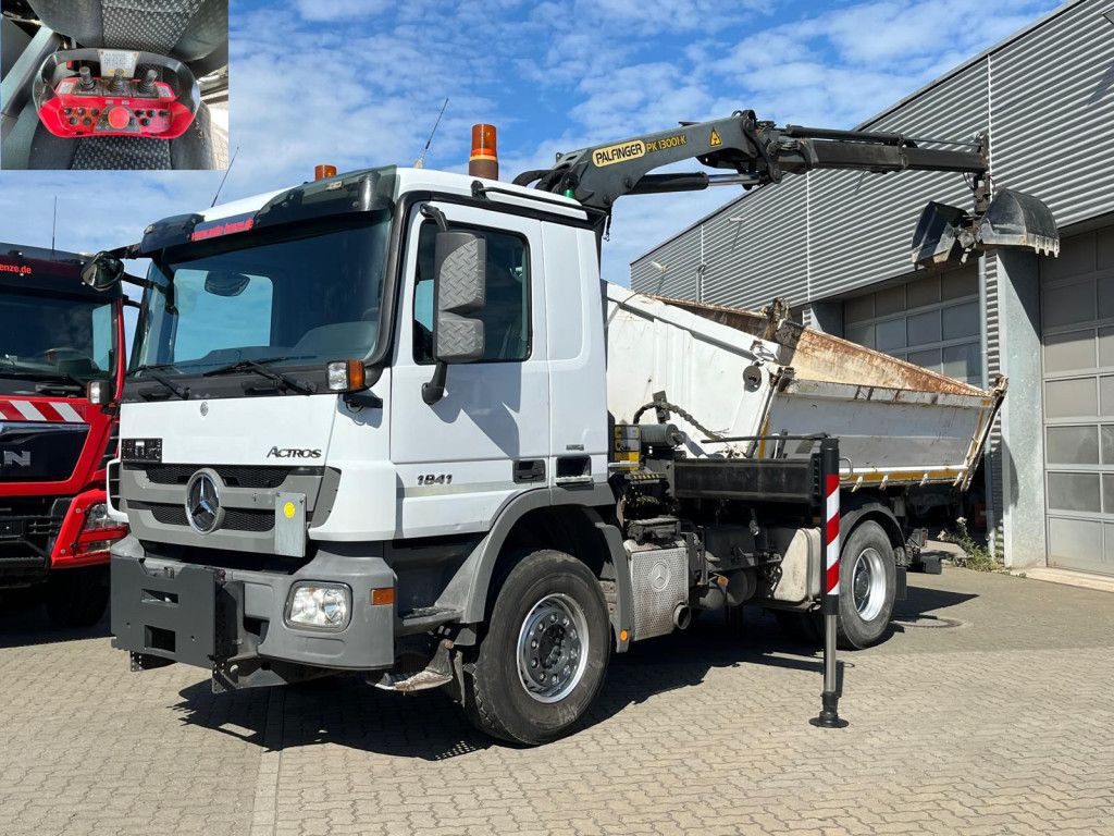 Mercedes-Benz Actros 1841 K 2-Achs Kipper Kran Funk/2xhydr+Gre - Tipvogn lastbil, Lastbil med kran: billede 1 Mercedes-Benz Actros 1841 K 2-Achs Kipper Kran Funk/2xhydr+Gre - Tipvogn lastbil, Lastbil med kran: billede 1