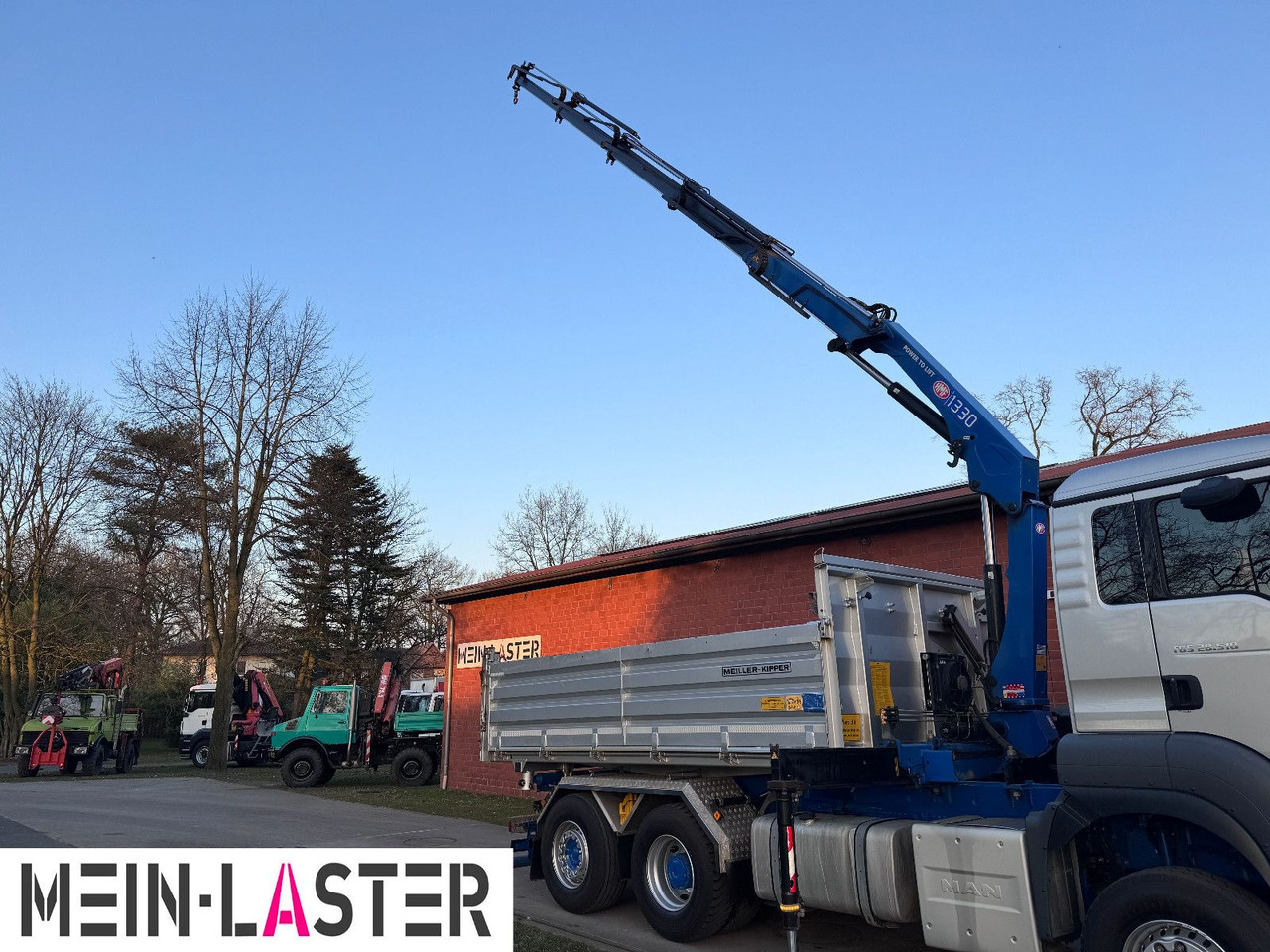 MAN Aufbau Meiller Bordmatik + HMF 1330 K4 15m Funk - Tipvogn lastbil, Lastbil med kran: billede 3 MAN Aufbau Meiller Bordmatik + HMF 1330 K4 15m Funk - Tipvogn lastbil, Lastbil med kran: billede 3