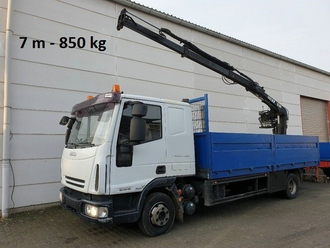 Iveco EuroCargo 80E 18 4x2 Euro Cargo ML 80 E 18, Hiab Kran 060-2 - Lastbil med kran, Lastbil med lad: billede 1 Iveco EuroCargo 80E 18 4x2 Euro Cargo ML 80 E 18, Hiab Kran 060-2 - Lastbil med kran, Lastbil med lad: billede 1