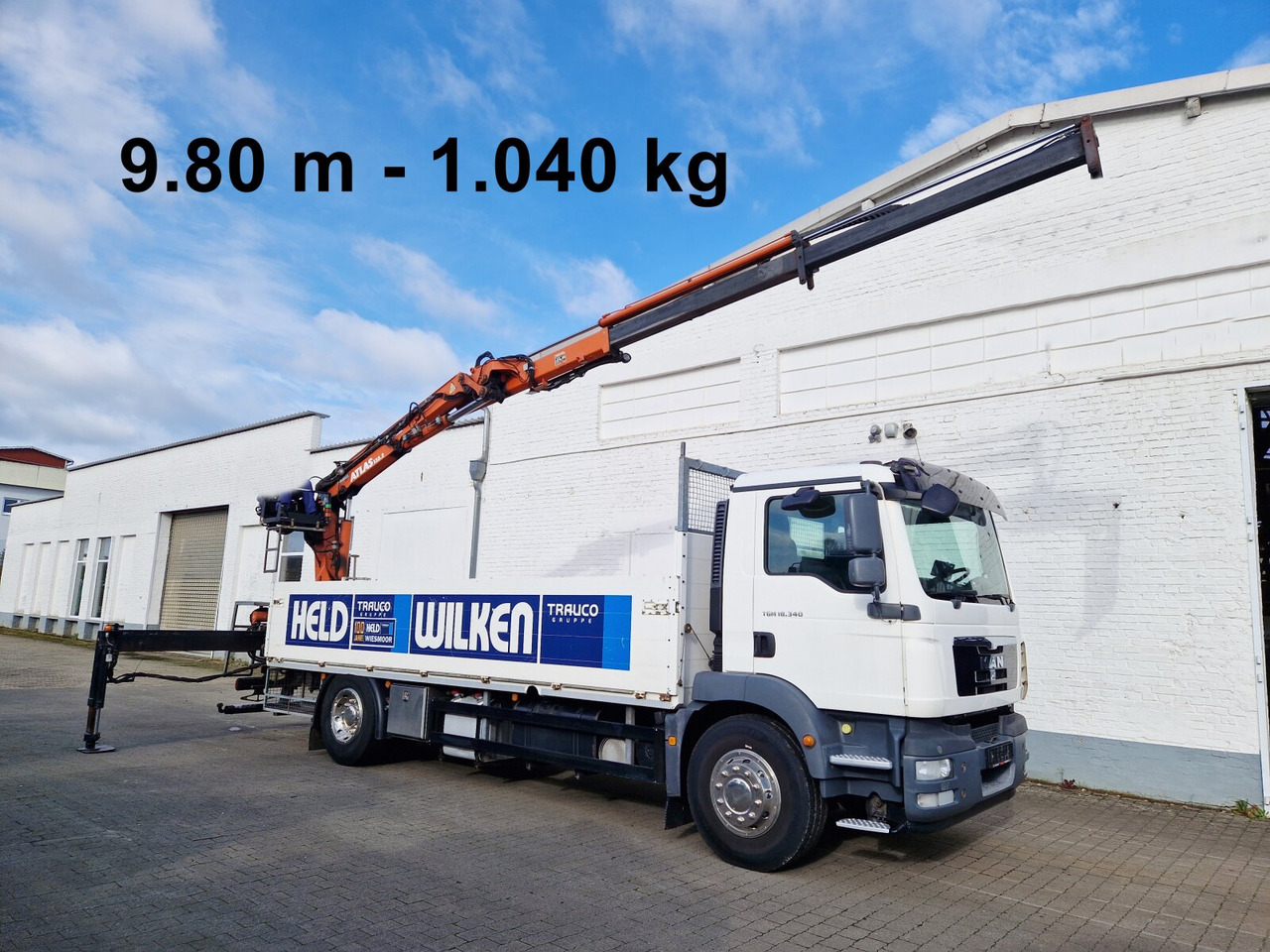 MAN TGM 18.340 4x2 BL TGM 18.340 4x2 BL, Atlas Ladekran 135.2 V, 9.8m - 1040 kg - Lastbil med kran, Lastbil med lad: billede 1 MAN TGM 18.340 4x2 BL TGM 18.340 4x2 BL, Atlas Ladekran 135.2 V, 9.8m - 1040 kg - Lastbil med kran, Lastbil med lad: billede 1