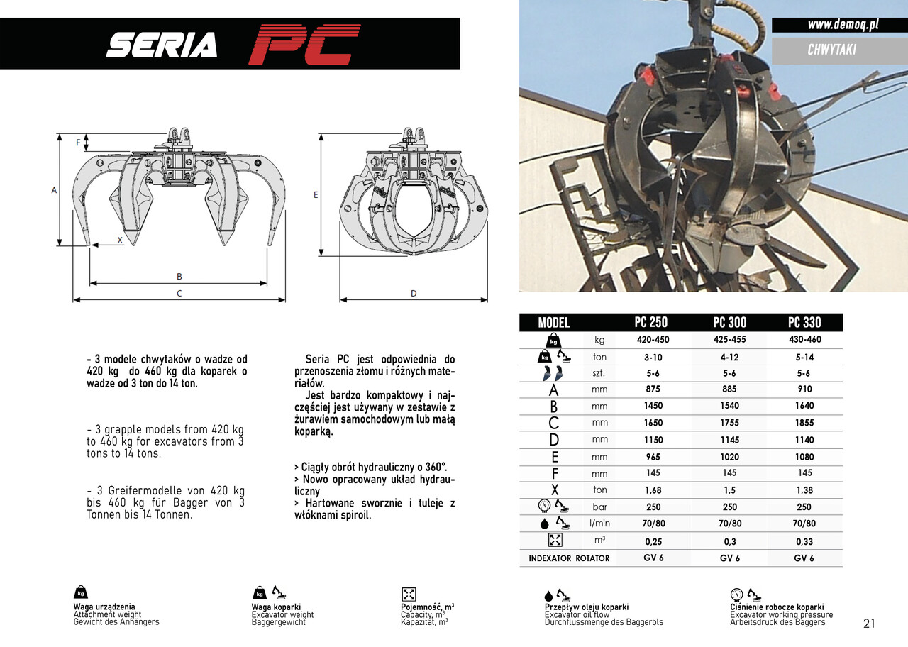 DEMOQ PC300 Hydraulic Polyp -grab - Grab for Entreprenørmaskin: billede 5 DEMOQ PC300 Hydraulic Polyp -grab - Grab for Entreprenørmaskin: billede 5