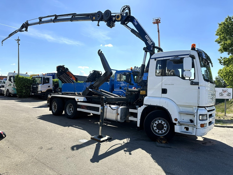 MAN TGA 26.310 6X2 HOOKLIFT + CRANE COPMA 160.4 + JIB J2 + WINCH - RADIO - LIFT + STEERING AXLE - EURO 3 - BE - Lastbil kroghejs, Lastbil med kran: billede 1 MAN TGA 26.310 6X2 HOOKLIFT + CRANE COPMA 160.4 + JIB J2 + WINCH - RADIO - LIFT + STEERING AXLE - EURO 3 - BE - Lastbil kroghejs, Lastbil med kran: billede 1