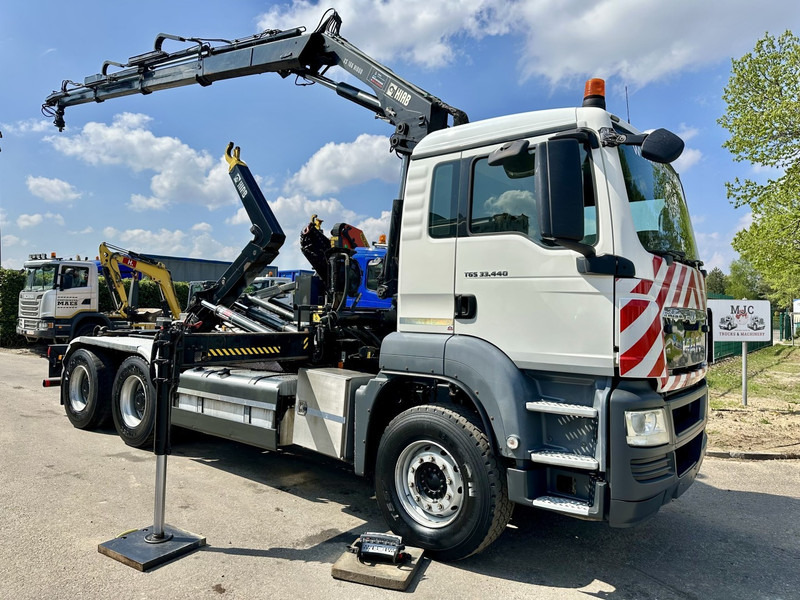 MAN TGS 33.440 6x4 BB HOOKLIFT + CRANE HIAB 166 E-3 HIDUO - RADIO - ROTATOR - EURO 5 - BE TRUCK - Lastbil kroghejs, Lastbil med kran: billede 1 MAN TGS 33.440 6x4 BB HOOKLIFT + CRANE HIAB 166 E-3 HIDUO - RADIO - ROTATOR - EURO 5 - BE TRUCK - Lastbil kroghejs, Lastbil med kran: billede 1