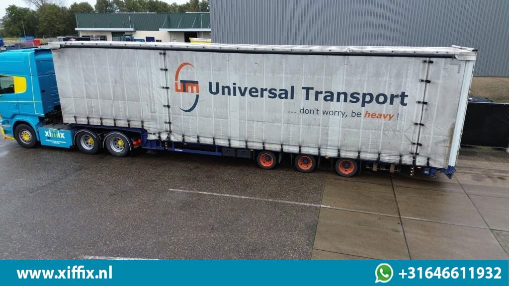 Meusburger 3-ass. Mega Semi dieplader met huifopbouw - Nedbygget platform sættevogn: billede 2 Meusburger 3-ass. Mega Semi dieplader met huifopbouw - Nedbygget platform sættevogn: billede 2