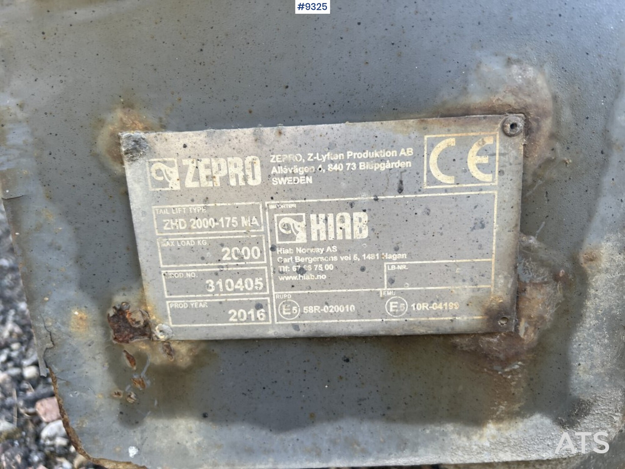 Bakgavellyft Zepro ZHD 2000-175 MA - Læssebagsmæk: billede 5 Bakgavellyft Zepro ZHD 2000-175 MA - Læssebagsmæk: billede 5
