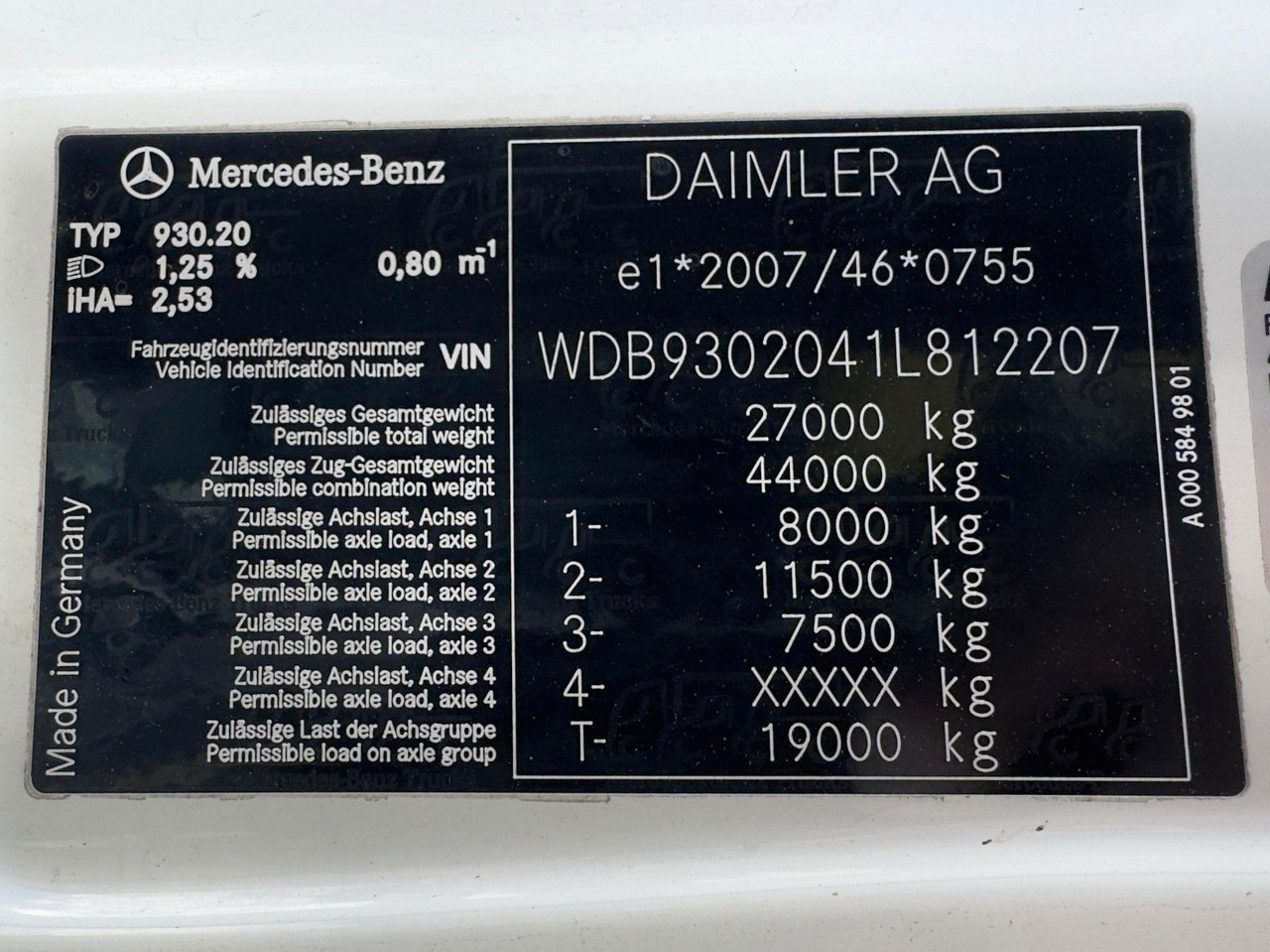 Mercedes-Benz 2541 6x2 ARK Meiller 20.65 | ATLA 120.2E mit 5&6 - Lastbil kroghejs, Lastbil med kran: billede 4 Mercedes-Benz 2541 6x2 ARK Meiller 20.65 | ATLA 120.2E mit 5&6 - Lastbil kroghejs, Lastbil med kran: billede 4