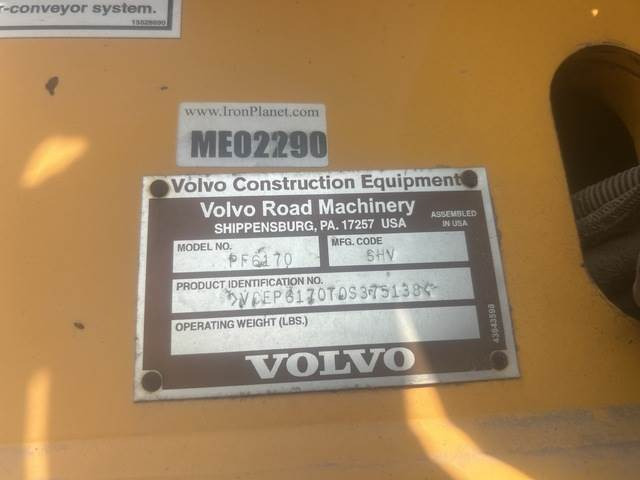 Volvo PF6170 - Asfaltudlægger: billede 5 Volvo PF6170 - Asfaltudlægger: billede 5