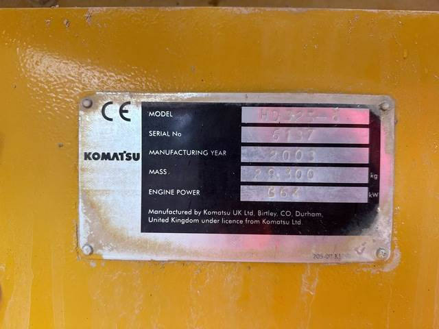 Komatsu HD325-6 - Lastbildumper: billede 5 Komatsu HD325-6 - Lastbildumper: billede 5