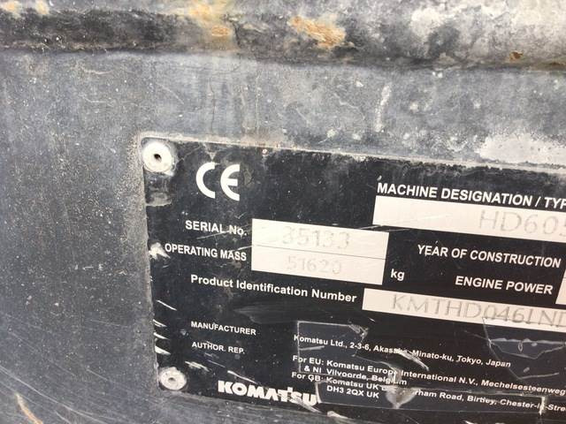 Lastbildumper Komatsu HD605-8EU: billede 6