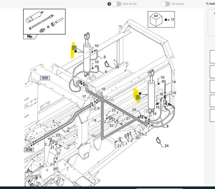 New Holland 84408341 Hydraulikzylinder - Udstyr for Traktor: billede 4 New Holland 84408341 Hydraulikzylinder - Udstyr for Traktor: billede 4