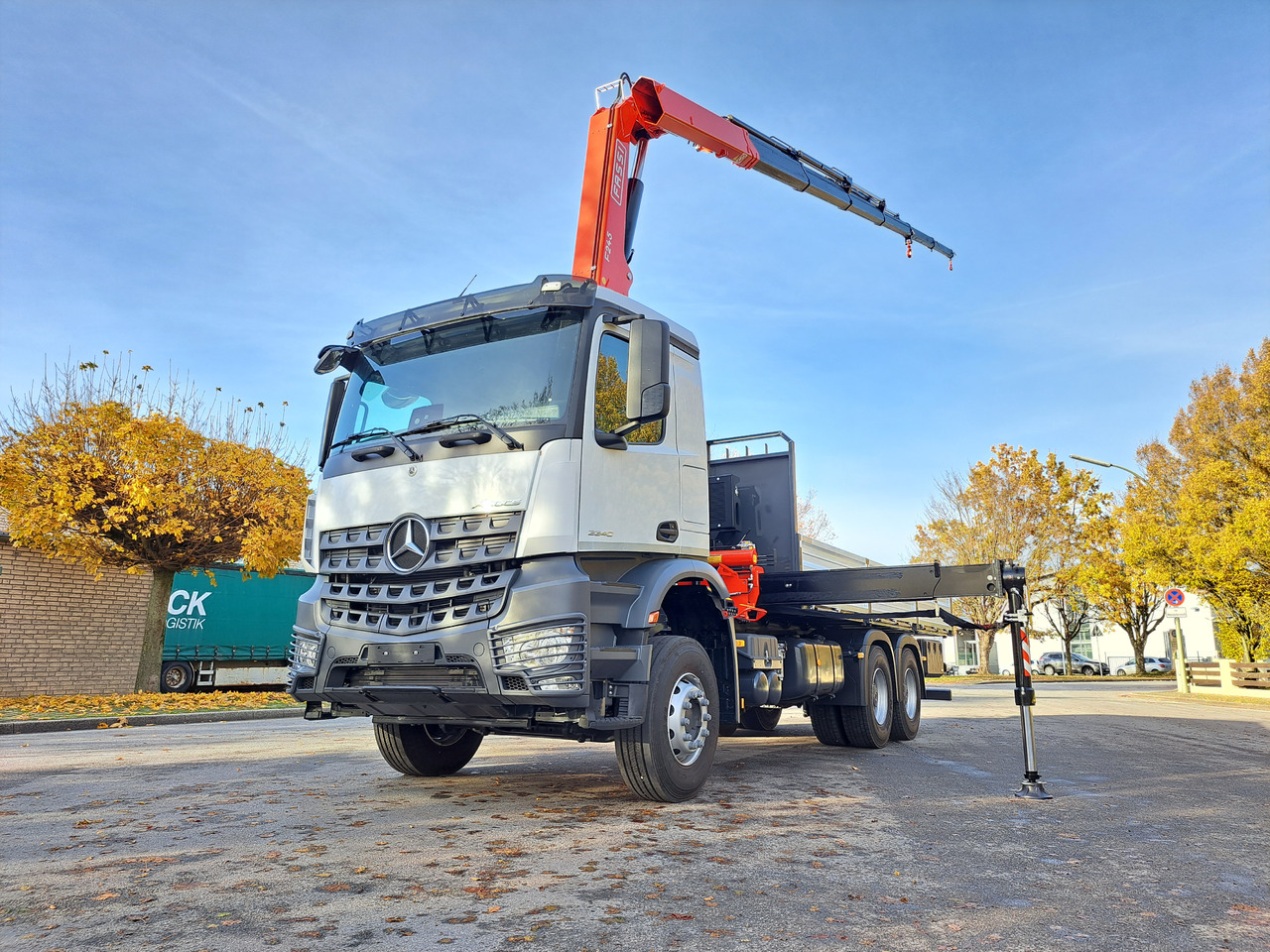 MERCEDES-BENZ AROCS 3340 CRANE FASSI F245 FLATBED TWISTLOCK EURO 3 - Lastbil med lad, Lastbil med kran: billede 1 MERCEDES-BENZ AROCS 3340 CRANE FASSI F245 FLATBED TWISTLOCK EURO 3 - Lastbil med lad, Lastbil med kran: billede 1