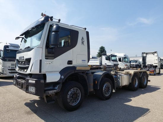 Iveco 8x4 Meiller Abroller, Automatik, E6, Retarder, - Lastbil kroghejs, Lastbil med kran: billede 1 Iveco 8x4 Meiller Abroller, Automatik, E6, Retarder, - Lastbil kroghejs, Lastbil med kran: billede 1