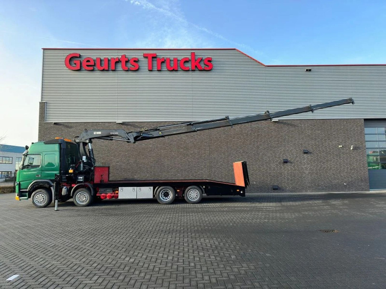 Volvo FM 500 8X2 OPRIJWAGEN/MACHINE TRANSPORTER + HIAB - Lastbil med kran: billede 4 Volvo FM 500 8X2 OPRIJWAGEN/MACHINE TRANSPORTER + HIAB - Lastbil med kran: billede 4