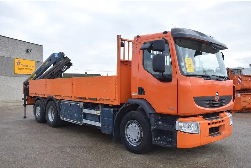 Renault Premium 410 - Lastbil med lad, Lastbil med kran: billede 4 Renault Premium 410 - Lastbil med lad, Lastbil med kran: billede 4