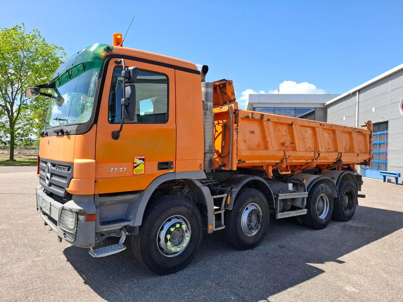 Mercedes-Benz Actros 4141 / 3SIDE MEILLER TIPPER / FULL-STEEL / DRUM BRAKES / ONLY:535937 KM / 2XSTEERING AXLE / AIRCO / AUTOMATIC / EURO-3 / - Tipvogn lastbil: billede 3 Mercedes-Benz Actros 4141 / 3SIDE MEILLER TIPPER / FULL-STEEL / DRUM BRAKES / ONLY:535937 KM / 2XSTEERING AXLE / AIRCO / AUTOMATIC / EURO-3 / - Tipvogn lastbil: billede 3