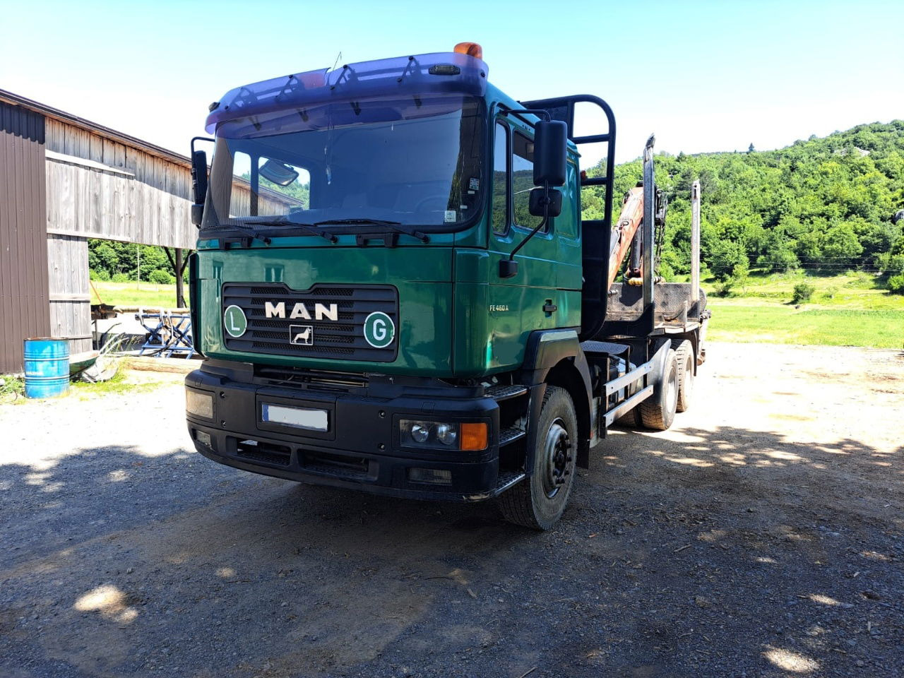 MAN 33.464 6x4 forest truck - Complete Spring - Epsilon E128 + scissors - Tømmerbil: billede 1 MAN 33.464 6x4 forest truck - Complete Spring - Epsilon E128 + scissors - Tømmerbil: billede 1