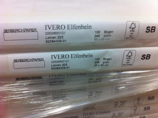 Fine paper Ivero ivory board linen - Trykmaskine: billede 2 Fine paper Ivero ivory board linen - Trykmaskine: billede 2