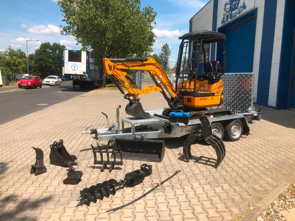 Minibagger BK1700JS + Tieflader + Zubehör *INKL.19% MWST*BERGER KRAUS*KUBOTA*JOYST*SOFORT! - Minigravemaskine, Anhænger: billede 2 Minibagger BK1700JS + Tieflader + Zubehör *INKL.19% MWST*BERGER KRAUS*KUBOTA*JOYST*SOFORT! - Minigravemaskine, Anhænger: billede 2