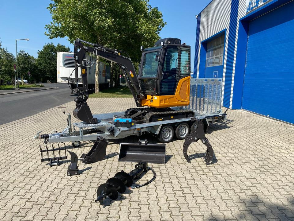 Minibagger BK2800ASR + Tieflader + Zubehör *INKL.19% MWST*BERGER KRAUS*KUBOTA*SCHWENKARM* VERSTELLFAHRWERK*KLIMA* - Minigravemaskine, Anhænger: billede 1 Minibagger BK2800ASR + Tieflader + Zubehör *INKL.19% MWST*BERGER KRAUS*KUBOTA*SCHWENKARM* VERSTELLFAHRWERK*KLIMA* - Minigravemaskine, Anhænger: billede 1