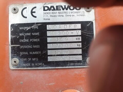 DAEWOO LOADER MG 300 - Gummihjulslæsser: billede 5 DAEWOO LOADER MG 300 - Gummihjulslæsser: billede 5