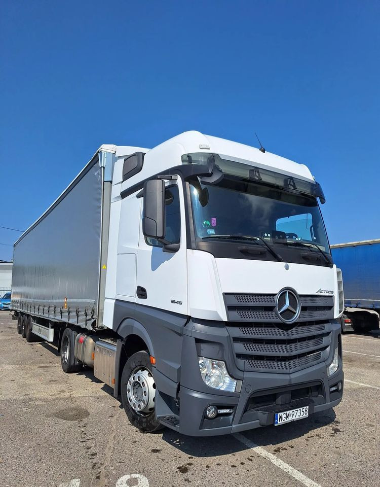 Mercedes-Benz Actros 1845 LSnRL z naczepą Fliegl - Lastbil med presenning: billede 1 Mercedes-Benz Actros 1845 LSnRL z naczepą Fliegl - Lastbil med presenning: billede 1