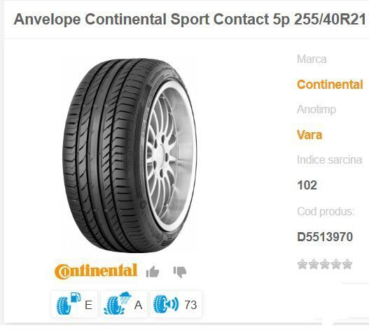 Continental NOI NOU ContisportContact 255 / 40 ZR 21 - Komplet hjul: billede 1 Continental NOI NOU ContisportContact 255 / 40 ZR 21 - Komplet hjul: billede 1