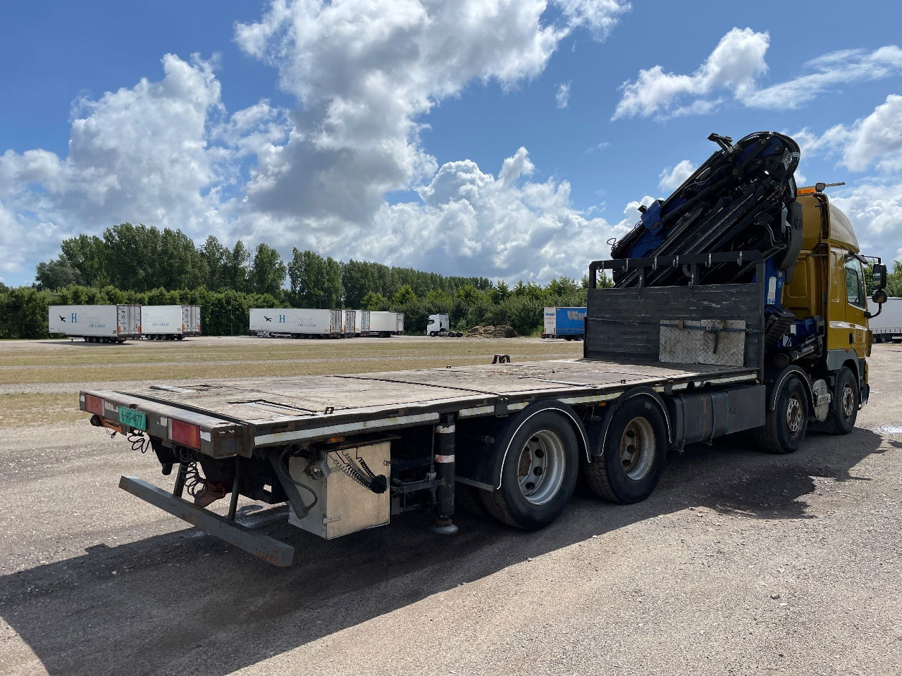 Lastbil med kran DAF CF 85.410 PM 80 crane laadkraan met jib en frontstempels: billede 7