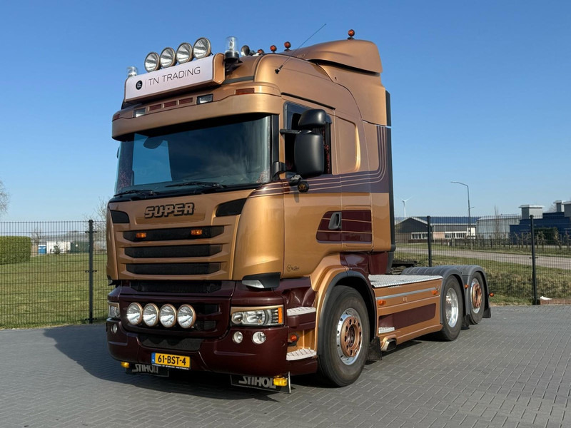 Scania R730 V8 V8, SHOWTRUCK VOLLUCHT, RETARDER, HYDRAULIEK, BOOGIE, ALU WIELEN, LEER. - Trækker: billede 1 Scania R730 V8 V8, SHOWTRUCK VOLLUCHT, RETARDER, HYDRAULIEK, BOOGIE, ALU WIELEN, LEER. - Trækker: billede 1