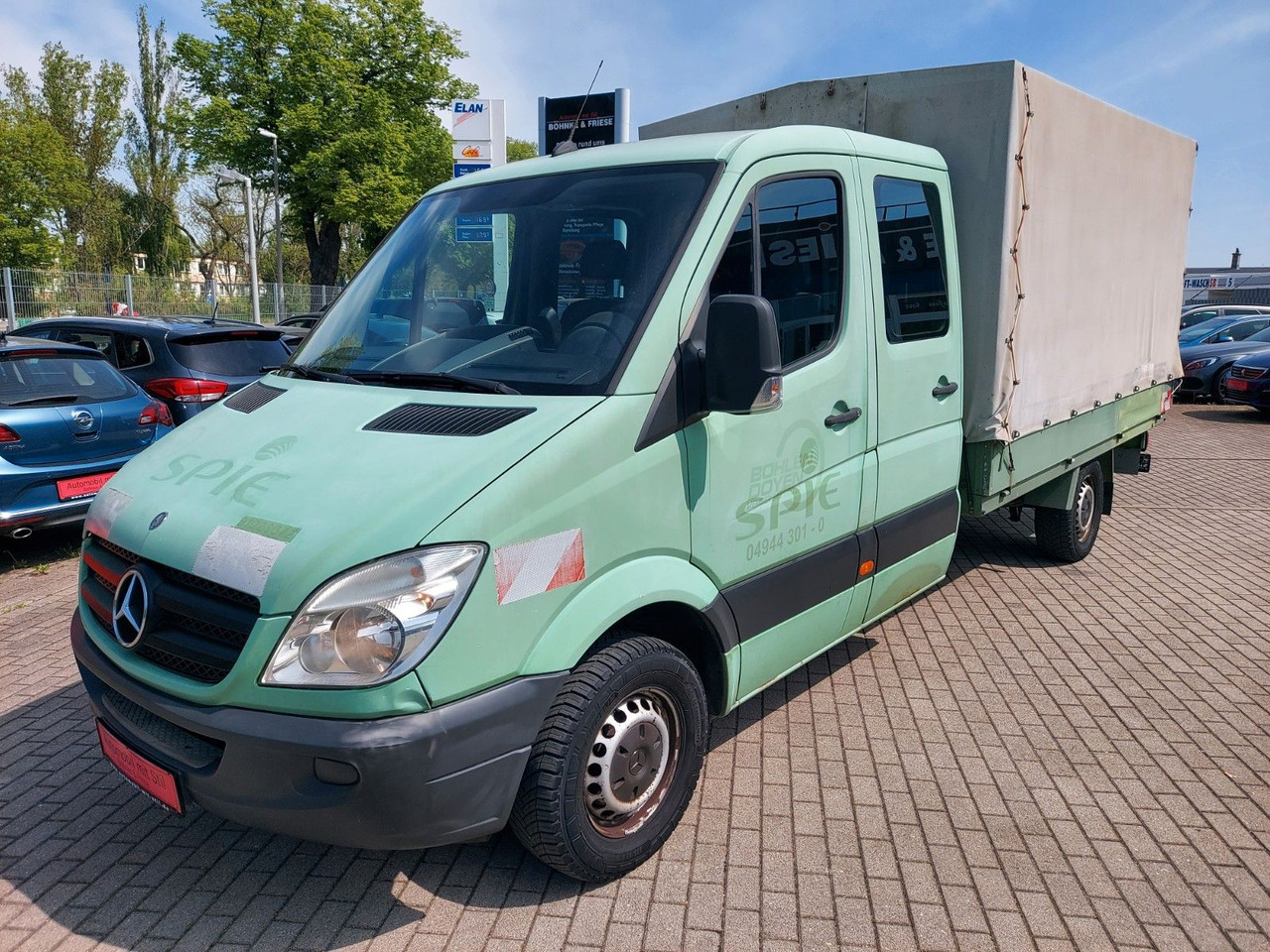 Mercedes-Benz Sprinter II Pritsche/DoKa 313 CDI KLIMA 7 SITZE - Varebil med presenning, Mandskabsbil: billede 3 Mercedes-Benz Sprinter II Pritsche/DoKa 313 CDI KLIMA 7 SITZE - Varebil med presenning, Mandskabsbil: billede 3