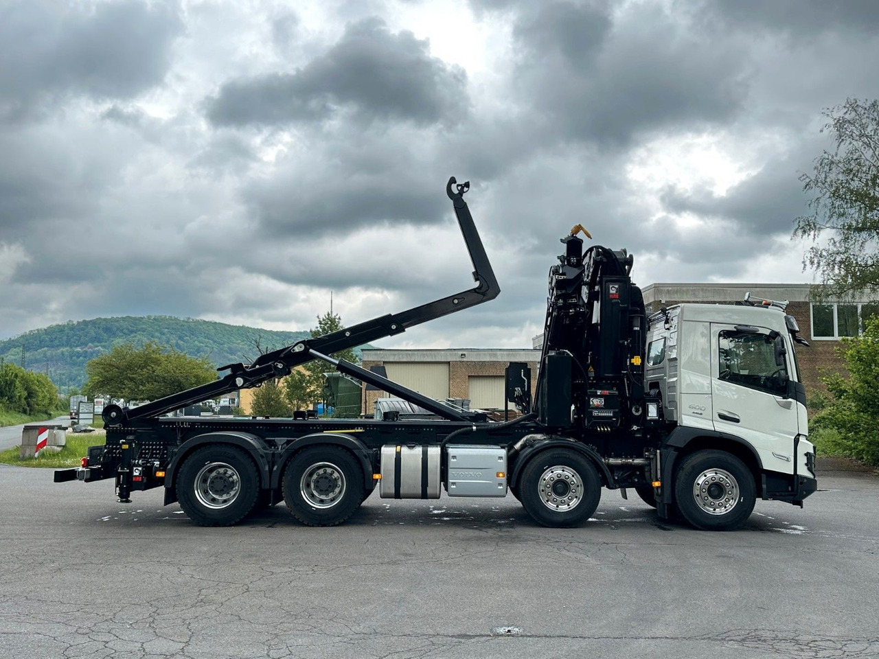 Lastbil kroghejs, Lastbil med kran Volvo FMX 500 8x4 Abrollkipper + Kran Hiab 658-6: billede 23