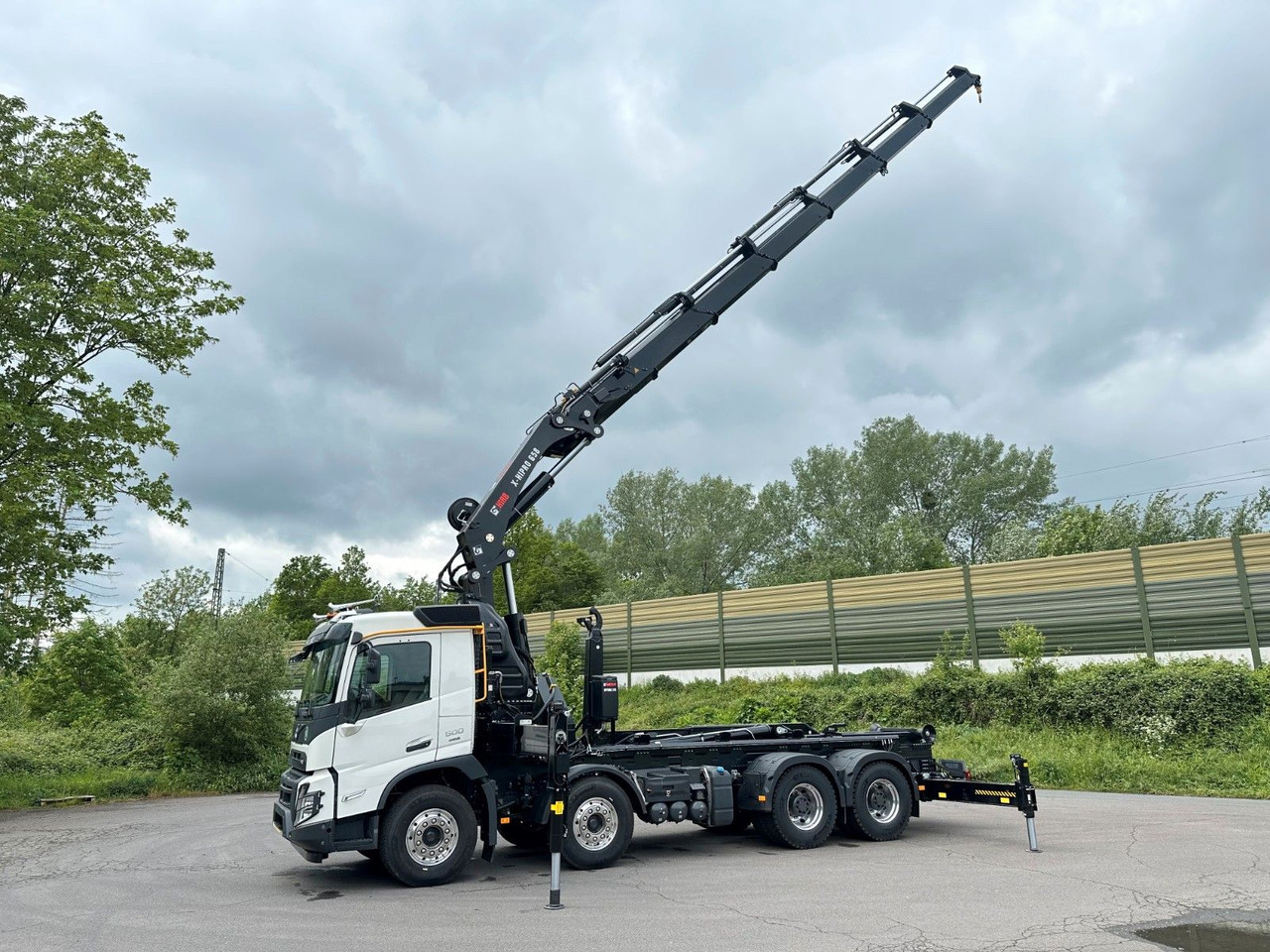 Lastbil kroghejs, Lastbil med kran Volvo FMX 500 8x4 Abrollkipper + Kran Hiab 658-6: billede 21