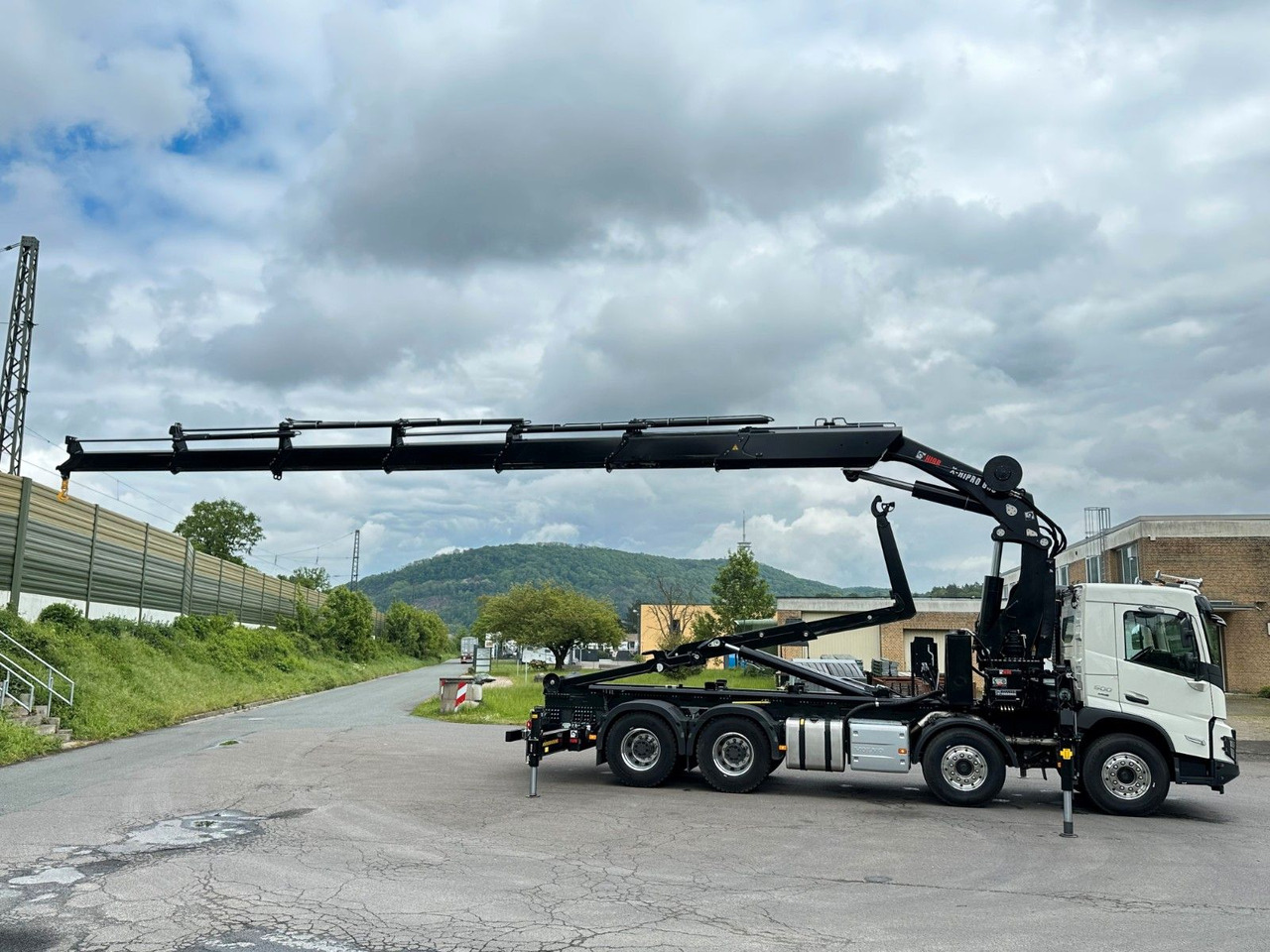 Lastbil kroghejs, Lastbil med kran Volvo FMX 500 8x4 Abrollkipper + Kran Hiab 658-6: billede 14