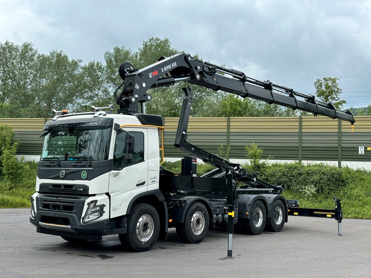 Volvo FMX 500 8x4 Abrollkipper + Kran Hiab 658-6 - Lastbil kroghejs, Lastbil med kran: billede 1 Volvo FMX 500 8x4 Abrollkipper + Kran Hiab 658-6 - Lastbil kroghejs, Lastbil med kran: billede 1