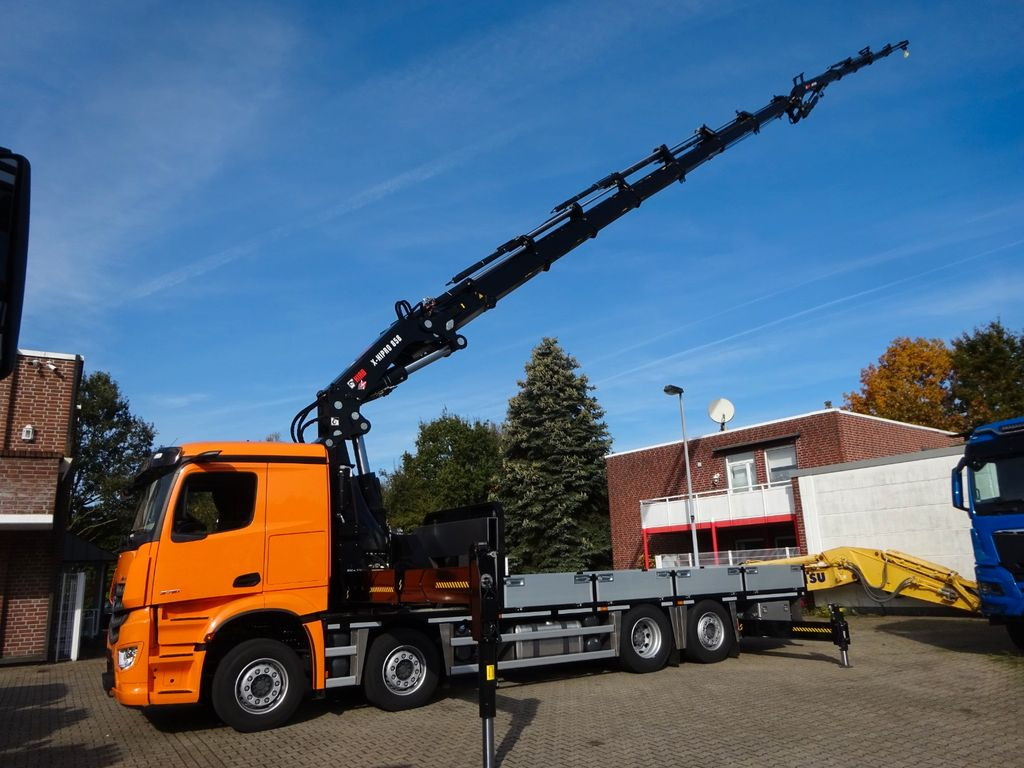 Mercedes-Benz 3751 Arocs Pritsche + HIAB 858 + JIB 8x2 - Lastbil med kran, Lastbil med lad: billede 1 Mercedes-Benz 3751 Arocs Pritsche + HIAB 858 + JIB 8x2 - Lastbil med kran, Lastbil med lad: billede 1