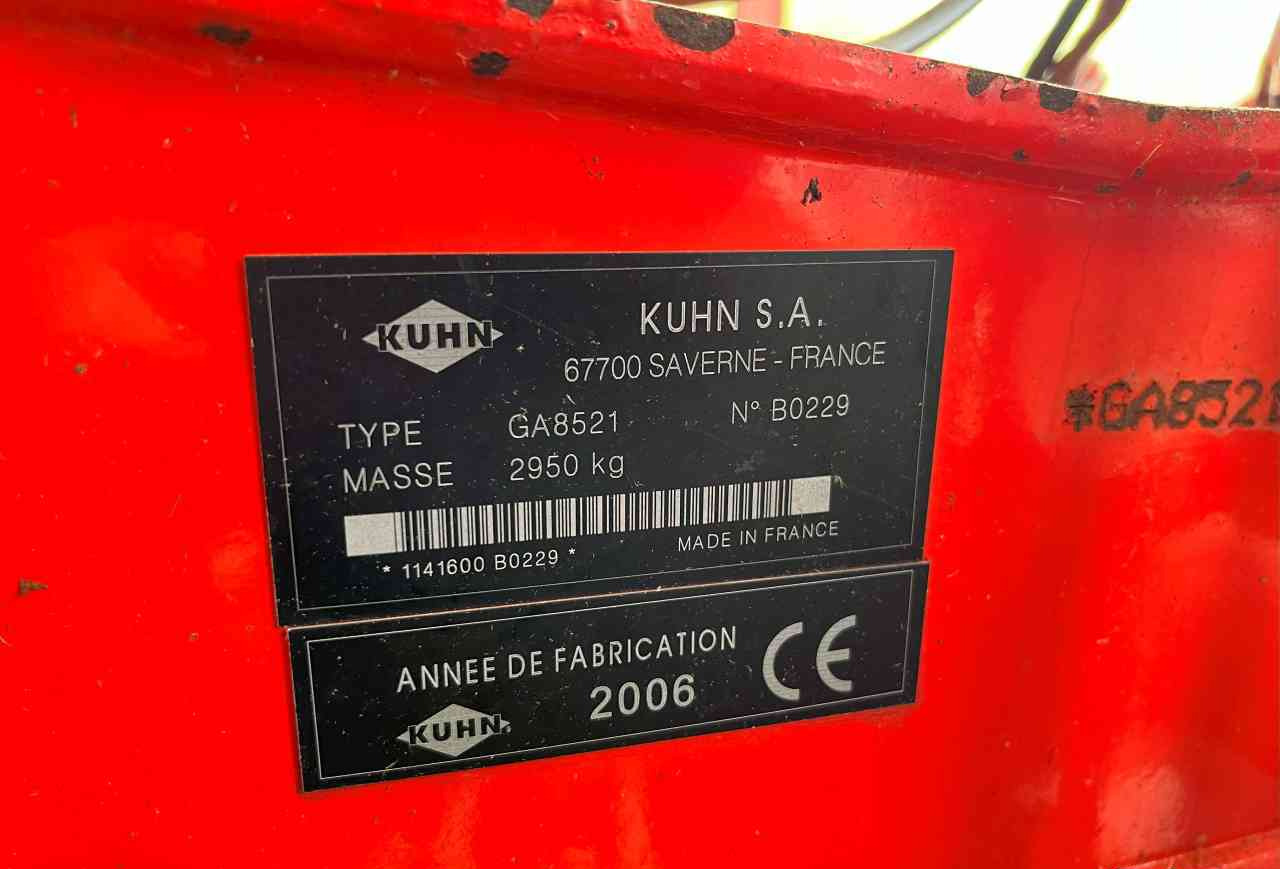 Kuhn GA 8521 zwadhark zwiller rugger rake weidebouwmachines - Høvender: billede 5 Kuhn GA 8521 zwadhark zwiller rugger rake weidebouwmachines - Høvender: billede 5