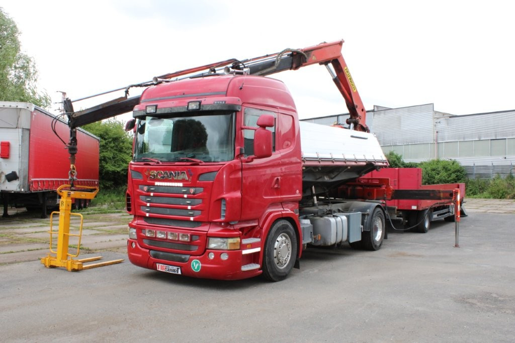 SCANIA R480 PALFINGER PK16000, EURO 5, CRANE FORKS - Tipvogn lastbil, Lastbil med kran: billede 3 SCANIA R480 PALFINGER PK16000, EURO 5, CRANE FORKS - Tipvogn lastbil, Lastbil med kran: billede 3