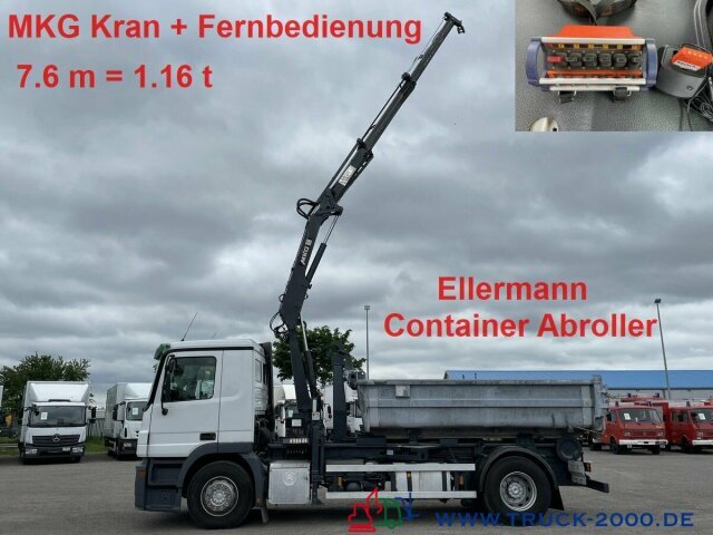 Mercedes-Benz 1841L Abroller + Kran + FB 7.6m=1.2 t. - Lastbil kroghejs, Lastbil med kran: billede 1 Mercedes-Benz 1841L Abroller + Kran + FB 7.6m=1.2 t. - Lastbil kroghejs, Lastbil med kran: billede 1