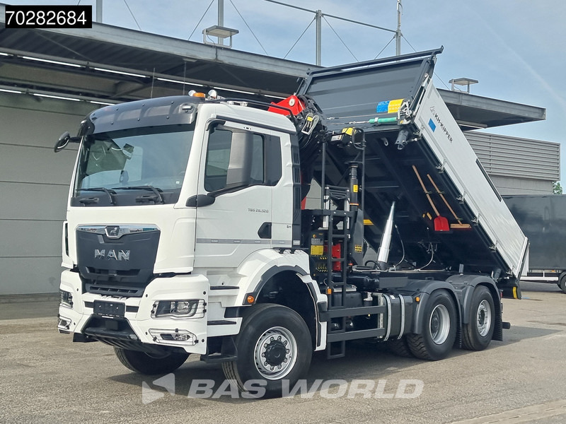 Ny Tipvogn lastbil, Lastbil med kran MAN TGS 28.520 6X4 Palfinger PK24001 SLD 5 Kran 2-way tipper Retarder Big-Axle Liftachse Euro 6: billede 11
