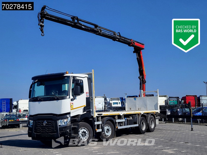 Renault C 430 8X4 Palfinger 22002 EH kran Crane Big-Axle steel suspension Euro 6 - Lastbil med lad, Lastbil med kran: billede 1 Renault C 430 8X4 Palfinger 22002 EH kran Crane Big-Axle steel suspension Euro 6 - Lastbil med lad, Lastbil med kran: billede 1