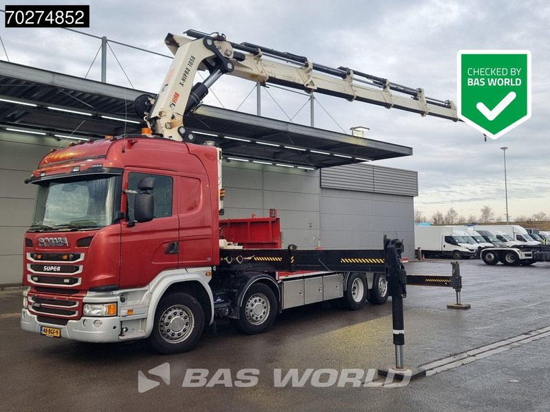 Scania G450 8X2 NL-Truck Hiab X-HIPRO 1058EP-6 Kran Front stab Retarder Euro 6 - Lastbil med lad, Lastbil med kran: billede 1 Scania G450 8X2 NL-Truck Hiab X-HIPRO 1058EP-6 Kran Front stab Retarder Euro 6 - Lastbil med lad, Lastbil med kran: billede 1