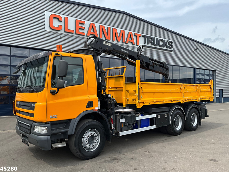DAF FAT 75 CF 340 6x4 Manual Full steel Hiab 16 Tonmeter laadkraan - Tipvogn lastbil, Lastbil med kran: billede 3 DAF FAT 75 CF 340 6x4 Manual Full steel Hiab 16 Tonmeter laadkraan - Tipvogn lastbil, Lastbil med kran: billede 3