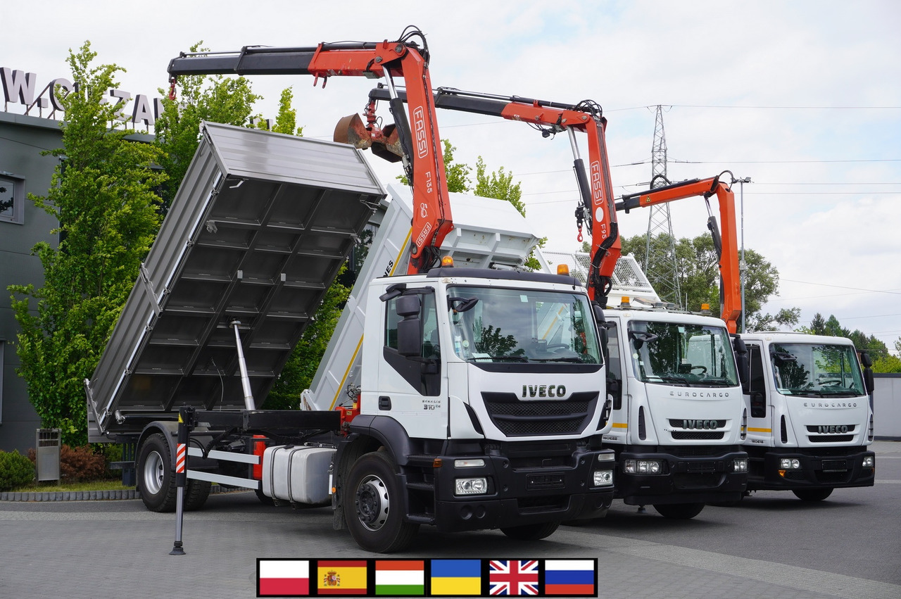 IVECO Stralis 310 E6 / NEW 3-sided tipper / Fassi F135 crane with remote control - Tipvogn lastbil, Lastbil med kran: billede 1 IVECO Stralis 310 E6 / NEW 3-sided tipper / Fassi F135 crane with remote control - Tipvogn lastbil, Lastbil med kran: billede 1