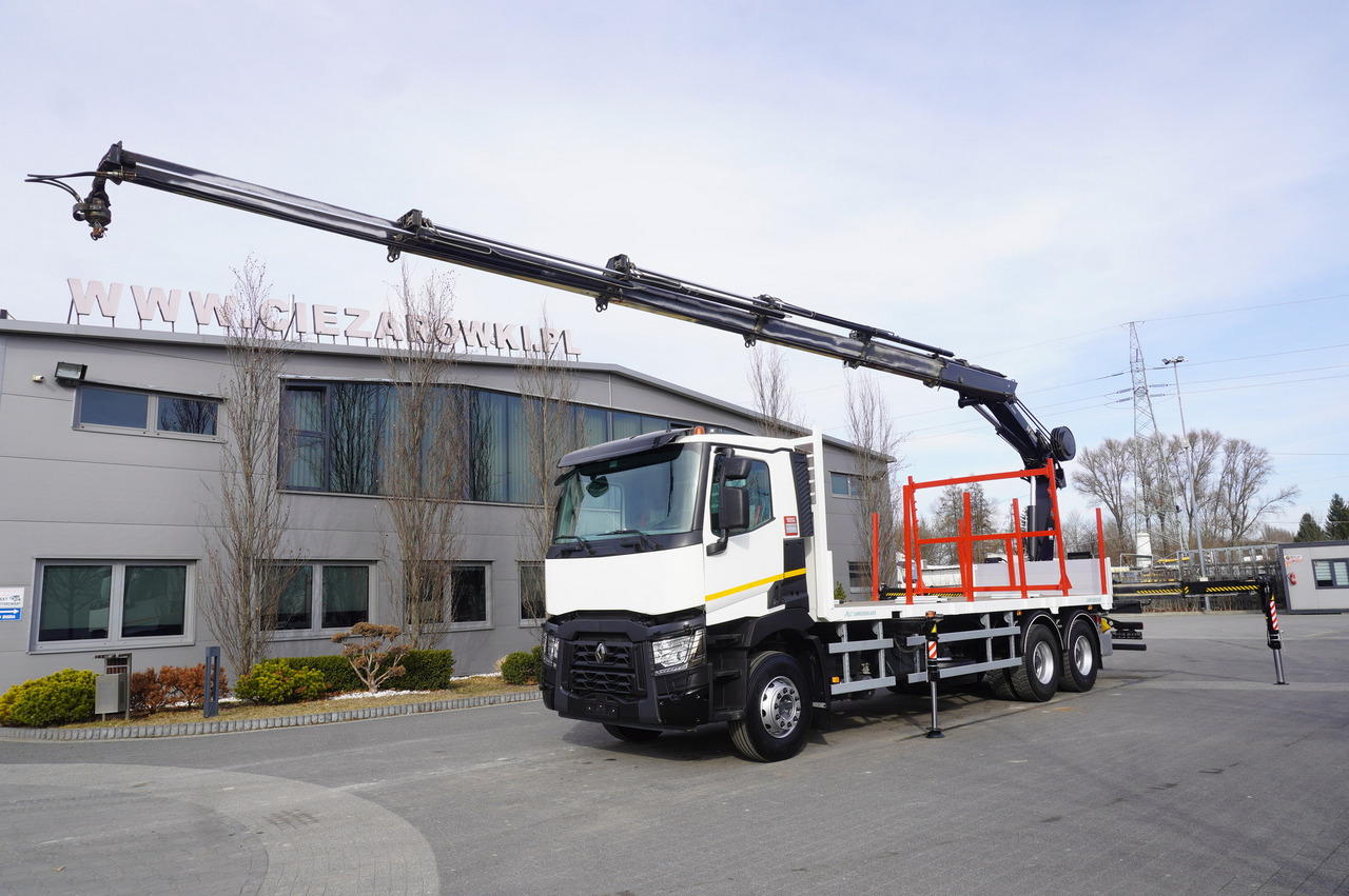 RENAULT C430 / HIAB 244 EP-5 HIDUO crane 8400 kg 15 m / Platform with stanchions - Lastbil med kran: billede 2 RENAULT C430 / HIAB 244 EP-5 HIDUO crane 8400 kg 15 m / Platform with stanchions - Lastbil med kran: billede 2