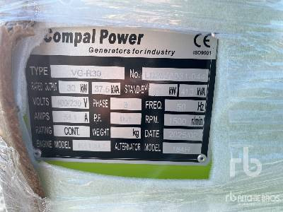 COMPAL VG-R30 30 kW 37.5 kVA (Unused) - Strømgenerator: billede 5 COMPAL VG-R30 30 kW 37.5 kVA (Unused) - Strømgenerator: billede 5