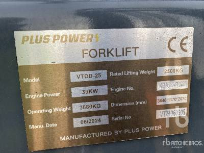 PLUS POWER VTDD-25 2500 kg (Unused) - Gaffeltruck: billede 5 PLUS POWER VTDD-25 2500 kg (Unused) - Gaffeltruck: billede 5
