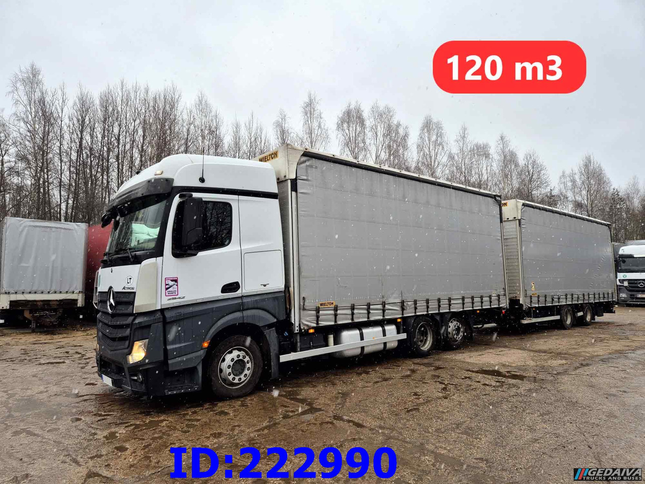 MERCEDES-BENZ Actros 2542 6x2 Euro6 + Wielton trailer - Lastbil med presenning: billede 1 MERCEDES-BENZ Actros 2542 6x2 Euro6 + Wielton trailer - Lastbil med presenning: billede 1