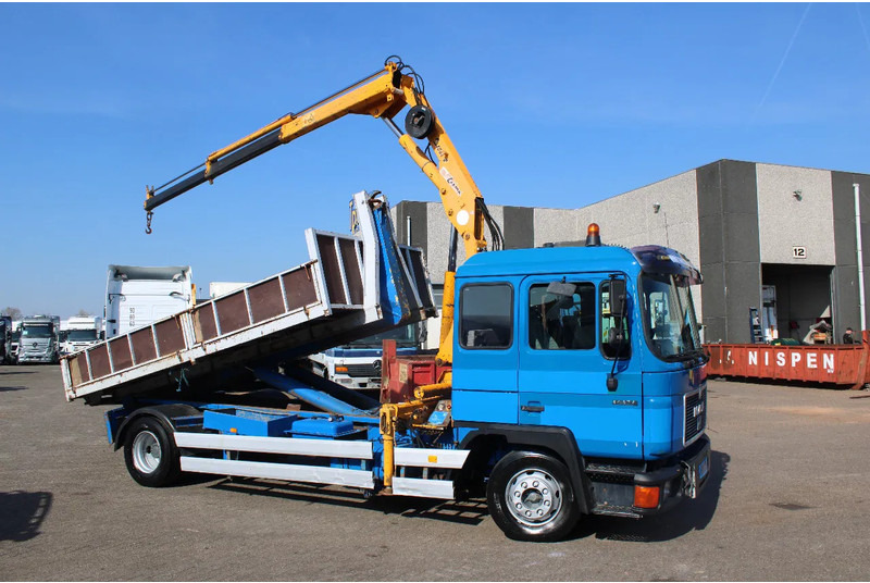 MAN 15 .232 + CRANE COPMA + HOOKSYSTEM + CONTAINER + MANUAL + 7P - Lastbil kroghejs, Lastbil med kran: billede 3 MAN 15 .232 + CRANE COPMA + HOOKSYSTEM + CONTAINER + MANUAL + 7P - Lastbil kroghejs, Lastbil med kran: billede 3